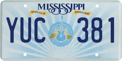MS license plate YUC381