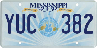 MS license plate YUC382