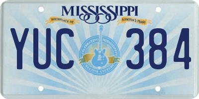 MS license plate YUC384