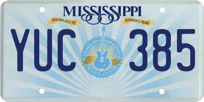 MS license plate YUC385