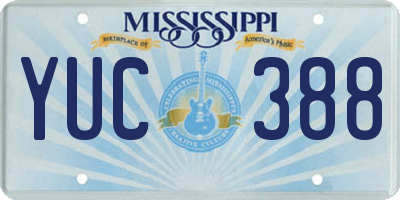 MS license plate YUC388
