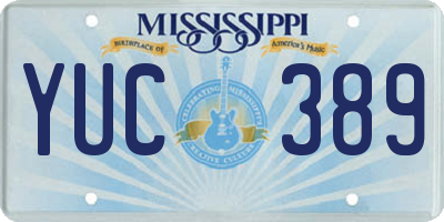 MS license plate YUC389