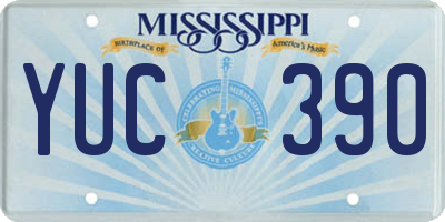 MS license plate YUC390