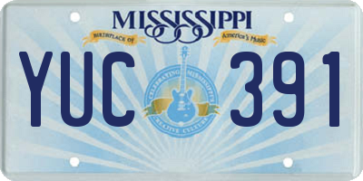MS license plate YUC391