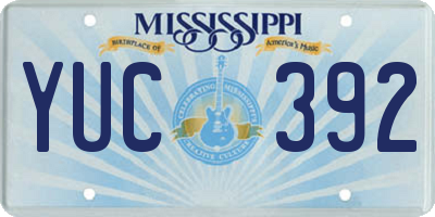 MS license plate YUC392