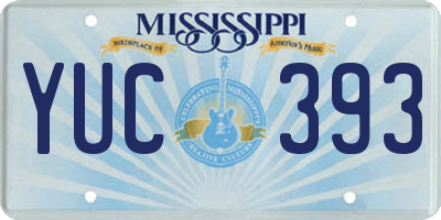 MS license plate YUC393