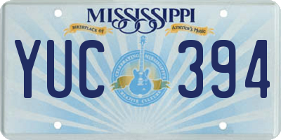 MS license plate YUC394
