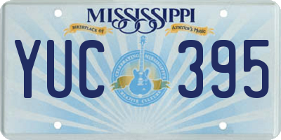 MS license plate YUC395