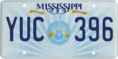 MS license plate YUC396