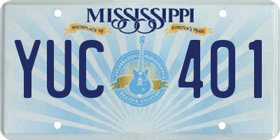 MS license plate YUC401