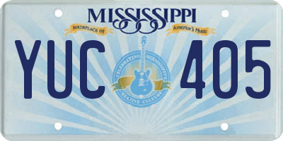 MS license plate YUC405