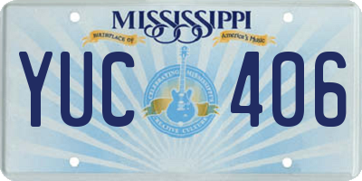 MS license plate YUC406