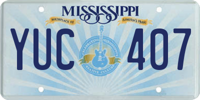MS license plate YUC407