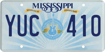 MS license plate YUC410