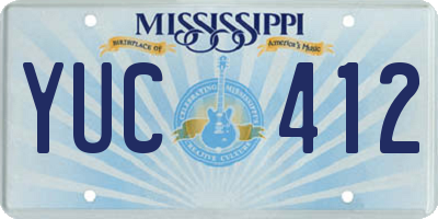 MS license plate YUC412