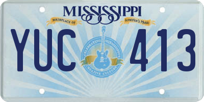 MS license plate YUC413