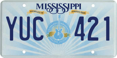 MS license plate YUC421