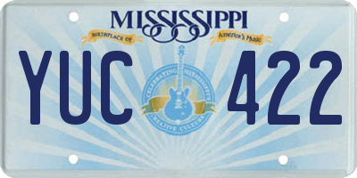 MS license plate YUC422