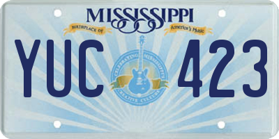 MS license plate YUC423