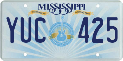 MS license plate YUC425