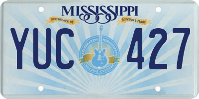 MS license plate YUC427