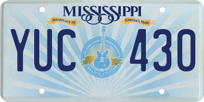 MS license plate YUC430