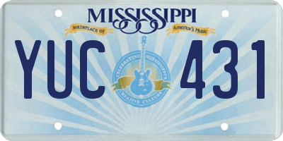 MS license plate YUC431