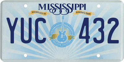 MS license plate YUC432