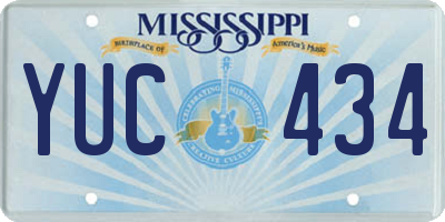 MS license plate YUC434