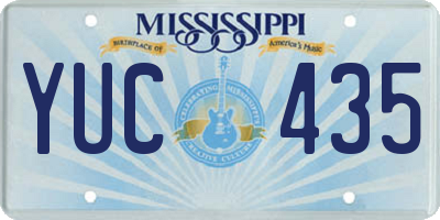 MS license plate YUC435