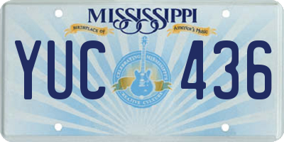 MS license plate YUC436