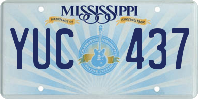MS license plate YUC437