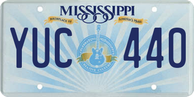 MS license plate YUC440