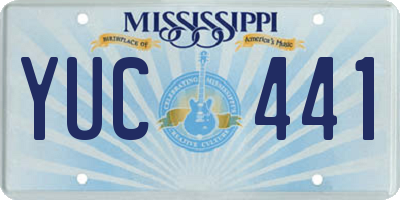 MS license plate YUC441