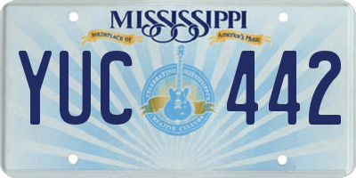MS license plate YUC442