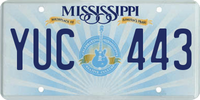 MS license plate YUC443