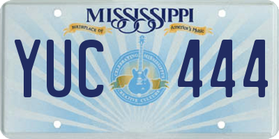 MS license plate YUC444