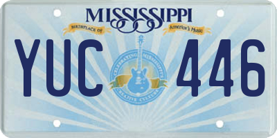 MS license plate YUC446