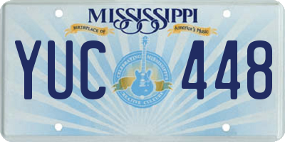 MS license plate YUC448