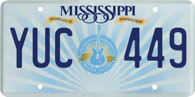 MS license plate YUC449