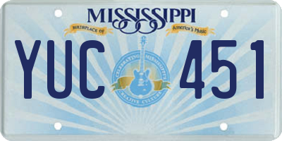 MS license plate YUC451