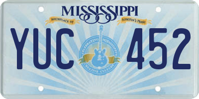 MS license plate YUC452