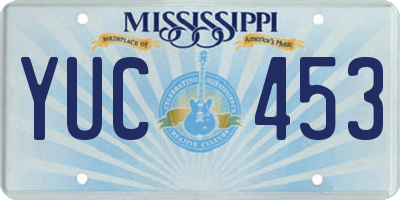 MS license plate YUC453