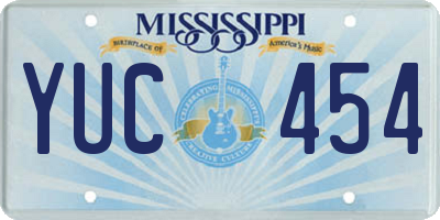 MS license plate YUC454