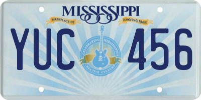 MS license plate YUC456