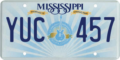 MS license plate YUC457