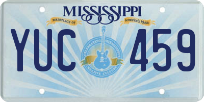 MS license plate YUC459