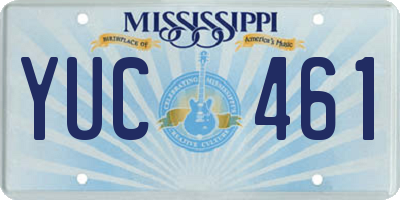 MS license plate YUC461