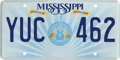 MS license plate YUC462