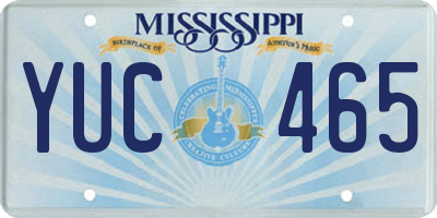MS license plate YUC465